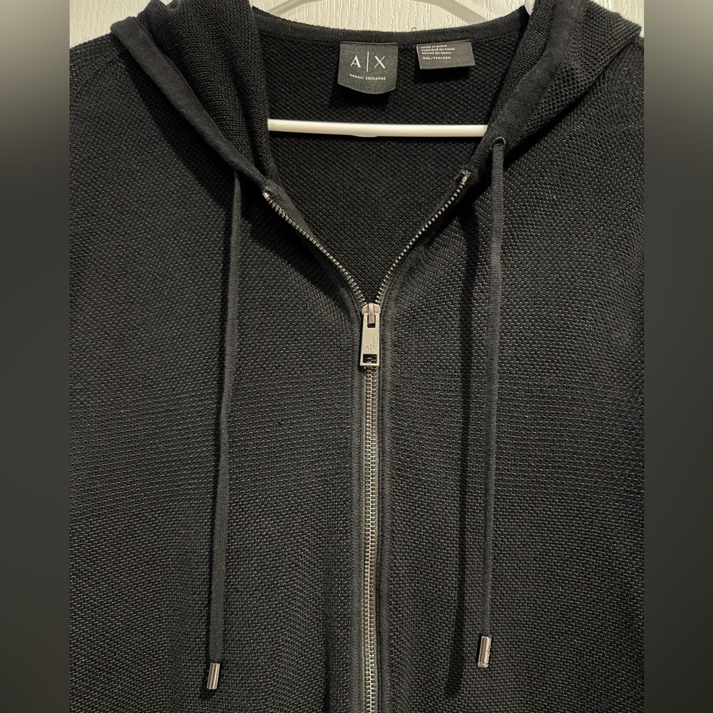 A/X Armani Exchange Black Zip-Up Sweater - Picture 4 of 7